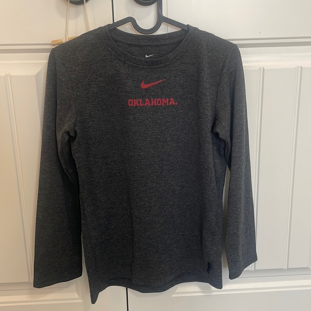 Grey Dri-Fit Nike Oklahoma long sleeve